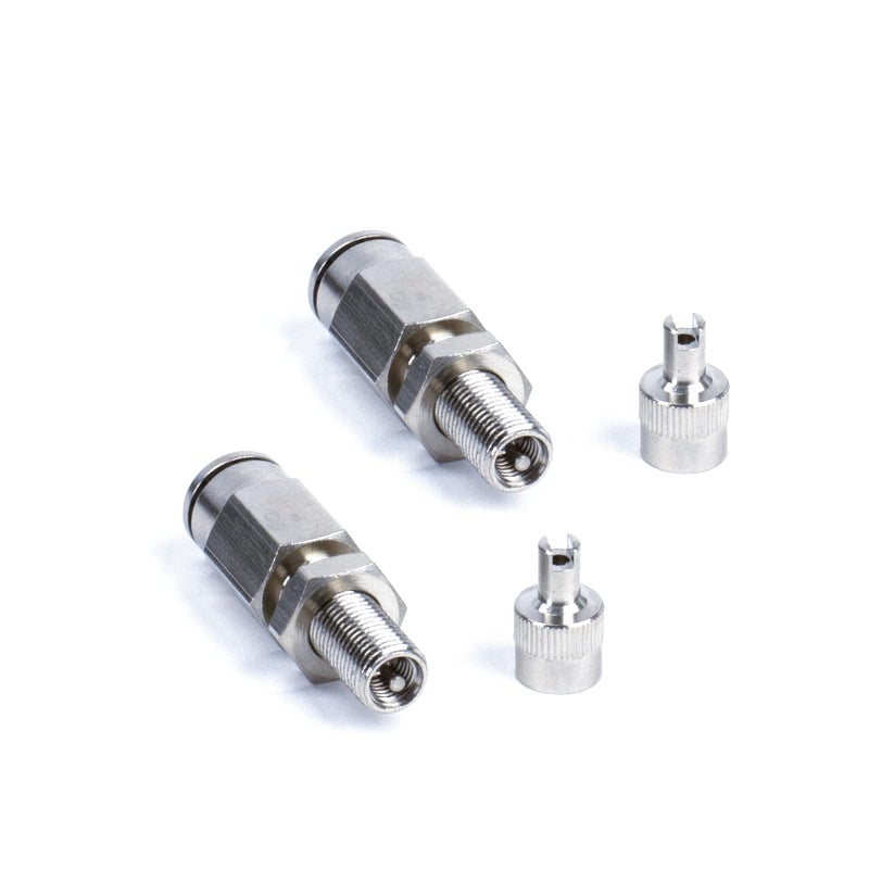 Viair Dot Inflation Valve (for 1/4" Air Line) PTC Style, Nickel Plated (2 Pcs) Dot Approved - Image 2